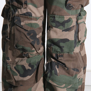 <span class=keywords><strong>Pantaloni</strong></span> Casual da Donna Personalizzati, Cargo Mimetici <span class=keywords><strong>con</strong></span> Grandi Tasche Retrò, <span class=keywords><strong>Pantaloni</strong></span> da Lavoro <span class=keywords><strong>Larghi</strong></span> Lavati, Anti-Pilling per il Pendolarismo - Product Image 5
