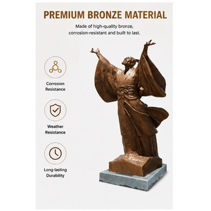 Yuda Bronze, fabricant leader dans l'industrie, sculpture commémorative en bronze grandeur nature agenouillée, croix de bataille commémorative de la guerre - Product Image 6