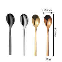 Cuillère à œufs en acier inoxydable, miroir, écologique, passe au lave-vaisselle, facile à nettoyer, pour le petit-déjeuner, les œufs, les amuse-gueules