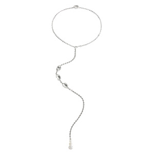 Nouveau Collier Long Élégant Style Européen et Américain avec Pendentif Goutte d'Eau en Zircon et Chaîne Arrière, Bijou de Mariage Scintillant - Product Image 5