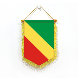 Mini drapeaux de voiture 20x30cm République du Congo, accessoires de décoration murale, petits ornements à suspendre - Product Image 1