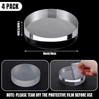 Bloc de présentation rond en acrylique transparent, support cylindrique, accessoire de photographie pour cosmétiques et bijoux, pour la décoration de vitrine