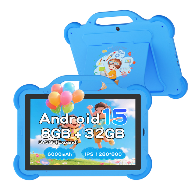New 10.1Inch Android 15.0 Tablet KidsOcta-Core 2.0GHz 8GB RAM +32GB Storage 8MP Camera Capacitive Shockproof Wi-Fi Tablet Pc