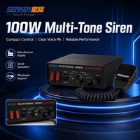 Sirène électronique multifonctionnelle Senken Premium étanche CJB 100w avec amplificateur d'avertissement et microphone pour voiture, camion, ambulance