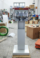 Máquina automática de entintado e impresión de bordes de cuero de doble cara Dispositivo de coloración de cinturón de nueva condición