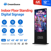 Pantalla Táctil Android de 43, 49, 55 y 65 Pulgadas, Señalización Digital de Pie, Pantallas LCD 4K, Kiosco Publicitario para Centros Comerciales
