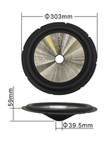 300 en stock caoutchouc et IM PP papier cône haut-parleur bassin bord en caoutchouc haut-parleur pièces de rechange amplificateur haut-parleur accessoires