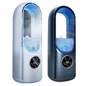 Ventilador de aire eléctrico Cool Stand Bladeless Remote para la opción de luz nocturna de calefacción de espacio de habitación