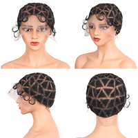 Vente en gros de bonnets de perruque tressés très demandés avec cheveux de bébé, bonnets de perruque à double dentelle complète, bonnets de perruque au crochet pour la fabrication de perruques tressées au crochet