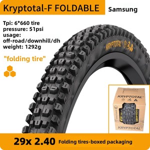 Neumático de bicicleta de montaña Kryptotal-F R de doble capa DH Downhill para niños, especificaciones EN, 27.5/29x2.4, compuesto Xynotal - Product Image 4