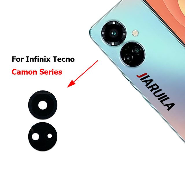 Rear Camera Glass Lens for Infinix Tecno Camon 30 20 CK6 19 18P 18 Premier 5G 17P 17 16 15 Pro 12 11 Camera Lens Spare Parts