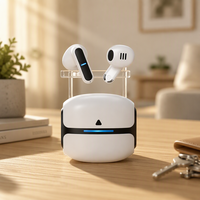 Écouteurs sans fil TWS blancs, écouteurs Bluetooth, casque semi-intra-auriculaire, commande tactile, faible latence pour les jeux et les sports