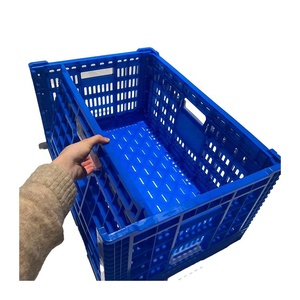 超市周转箱定制水果蔬菜塑料折叠篮50-<span class=keywords><strong>80</strong></span>升容量50公斤承重适用于杂货市场家庭使用 - Product Image 5