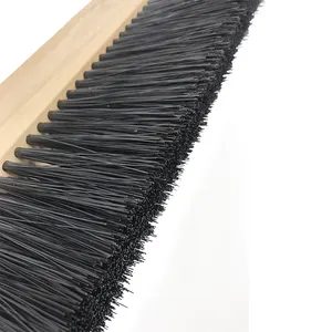 Floor Brush Floor Broom Factory Supply Wood Fine Sweep Floor Concrete Finish Brush 24 In. Concrete Broom