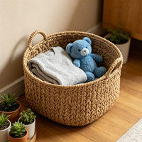 Cesto de Armazenamento Ecológico para Decoração de Banheiro, Durável, em Fibra Natural, Suporte OEM ODM para Toalhas e Artigos de Higiene