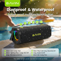 BAVIN Venta al por Mayor Directa de Fábrica BM35 Altavoz Portátil Impermeable con Luz RGB