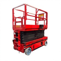 Plateforme élévatrice à ciseaux en acier robuste Lemax LS10 3-14m, capacité de 450 kg, autopropulsée, électrique, hydraulique