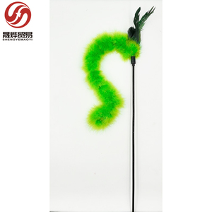 Hochwertiger, langstieliger Katzenplüsch-Teaser-Zauberstab mit Feder dekorationen <span class=keywords><strong>Cat</strong></span> Daily Fun Freizeit-und Unterhaltung spielzeug - Product Image 6