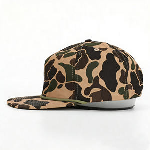 Casquette de camionneur en toile camouflage réglable à 5 panneaux avec broderie personnalisée du logo Sea Bass, idéale pour les voyages en plein air - Product Image 4