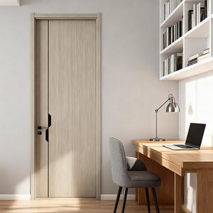 Porte Interne in Legno dal Design Semplice, Porte a Filo per Camere, Moderne Porte a Battente per Appartamenti - Product Image 2