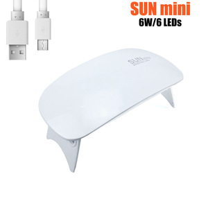 Lampe à ongles UV LED pliable 48W mini, design souris USB, 6 LED, séchage rapide du vernis gel, logo personnalisé - Product Image 6