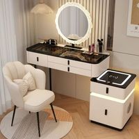 Meuble de chambre intelligent, moderne, simple, multifonctionnel, réglable, écologique, table de maquillage/présentoir de princesse avec armoire latérale
