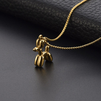 Colliers tendance en forme de chien ballon plaqué or 18 carats, bijoux 2022, nouveau collier chaîne en acier inoxydable motif chiot pour cadeau