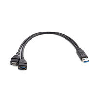 USB 3,0 2-en-1 Cable de extensión macho a hembra Nueva condición Carga DE DATOS Unidad flash Tarjeta de red Compatible con disco duro