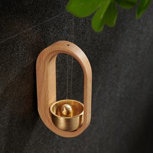 Carillon japonais en bois massif, carillon en cuivre pur, sonnette de porte, dopamine, cloche en bois - Product Image 4