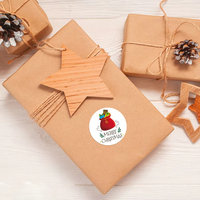 Frohe Weihnachten Wasserdichte Vinyl-Aufkleber Benutzerdefinierte Form Benutzerdefinierte Größe für Kinder Geschenk Basteln Backen Verpackung Umschlag Schreibwaren