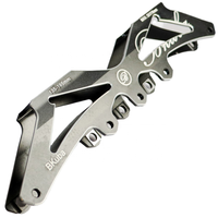 Chaque patin à roulettes en ligne à 5 trous, double usage, en alliage d'aluminium usiné CNC, pour slalom et vitesse, avec roues lumineuses