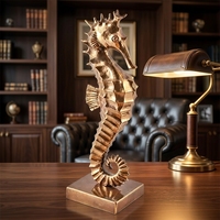 Sculpture de cheval de mer en bronze massif sur mesure - Art océanique classique personnalisé, sur commande, sculpture en bronze