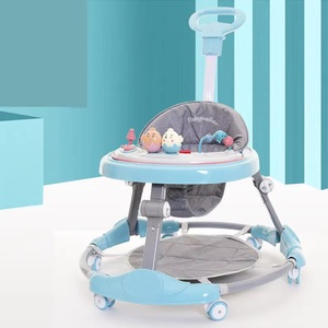 Deambulatore Pieghevole 2 in 1 Multifunzionale per Bambini con Ruote, Previene le Gambe Arcuate, Permette di Sedersi e Imparare <span class=keywords><strong>a</strong></span> Camminare - Product Image 4