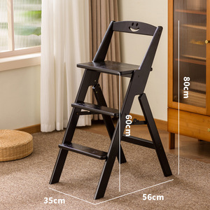 Tabouret d'apprentissage de la propreté en bois au design moderne pour enfants, avec patins antidérapants, et marchepieds de sécurité supplémentaires pour la sécurité des enfants - Product Image 5