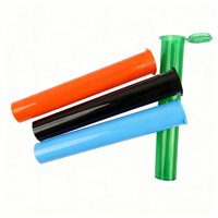Vente en gros de tubes en plastique noir de forme cylindrique, résistants aux enfants, de 19 mm de diamètre x 116 mm de hauteur (4,5 pouces), pour contenir des médicaments
