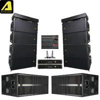 Speaker Line Array Aktif Dua Arah PA, Double 10 Inch, Peralatan Suara DJ HDL20A, Impedansi 8 Ohm, 1000W, XLR/Speakon