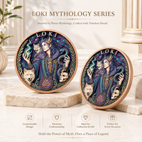Pièce de monnaie en cuivre pur 999 de 5 oz, colorée, en relief, Nouveautés, Meilleures ventes, Série Mythologie Nordique, Édition de collection