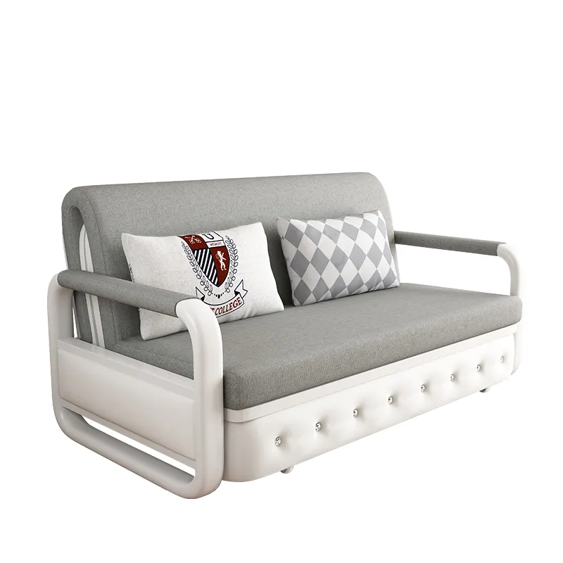 Düşük fiyat özel modern kumaş ile iki koltuk katlanır kanepe cum yatak depolama
