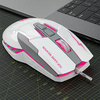 Souris filaire USB SHIPADOO G7 7D pour ordinateur portable de gaming Esports, rétroéclairée LED, capteur optique programmable, robuste, pour droitier