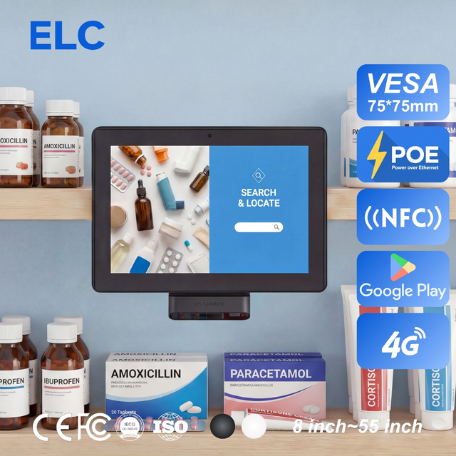 Pharmacy Shelf 10.1 Inch Digital Signage for Medicine Location Search and Stock Real-time Inquiry Digital Signage Player
