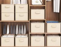 Cubo de Almacenamiento Plegable de Tela de Algodón y Lino de Calidad, Caja Decorativa para el Hogar, Organizador de Archivos