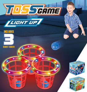 Gioco di cestini da lancio con sacco di sabbia e Set di luci al coperto sport all'aria aperta giocattolo per bambini e gioco attivo divertente giardino di Fitness - Product Image 5