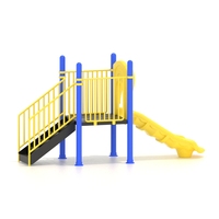 Ensemble de jeux d'extérieur pour enfants de maternelle, 114 tubes, petit équipement de terrain de jeu en plastique avec toboggan pour enfants