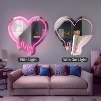 Enseigne en néon à miroir LED pour selfie murale personnalisée Drop Ship