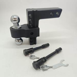 Support de remorque en aluminium usiné CNC, neuf, réglable, avec attache à bille, récepteur de 2 pouces, dénivellement de 6 pouces (haut/bas) pour attelage de camion - Product Image 2