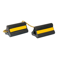 Chengxinyun Cale de roue en caoutchouc portable haute résistance à fort impact pour abri de voiture, avions, camions, camping-cars SW-AWC02 Noir+Jaune