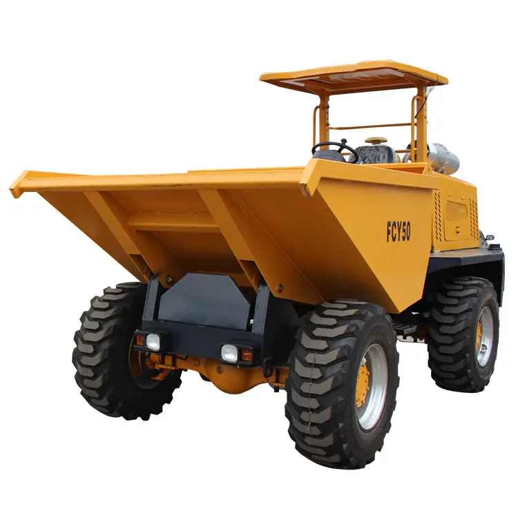 FCY50 Mini camion Diesel dei Dumper idraulici del macchinario della costruzione del Dumper del sito da 5 tonnellate con il Dumper ATV facoltativo del motore di Cummins