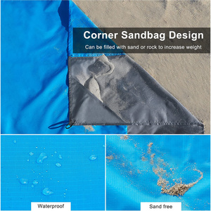 Vente en gros <span class=keywords><strong>de</strong></span> bonne qualité <span class=keywords><strong>matelassé</strong></span> personnalisé sans sable grand tapis <span class=keywords><strong>de</strong></span> <span class=keywords><strong>plage</strong></span> en polyester anti-sable couleur rouge - Product Image 4
