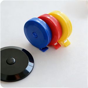 Cinta métrica retráctil de plástico de 12 mm con hoja de acero, bloqueo de botón y retorno automático, mini cinta métrica para ropa. - Product Image 2