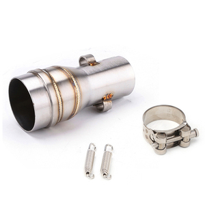 Silencieux Slip on pour Aprilia GPR125 GPR150 <span class=keywords><strong>GPR</strong></span> 125 150 Moto Echappement Modifié Inoxydable Milieu Lien Tuyau Connecter 51mm - Product Image 1